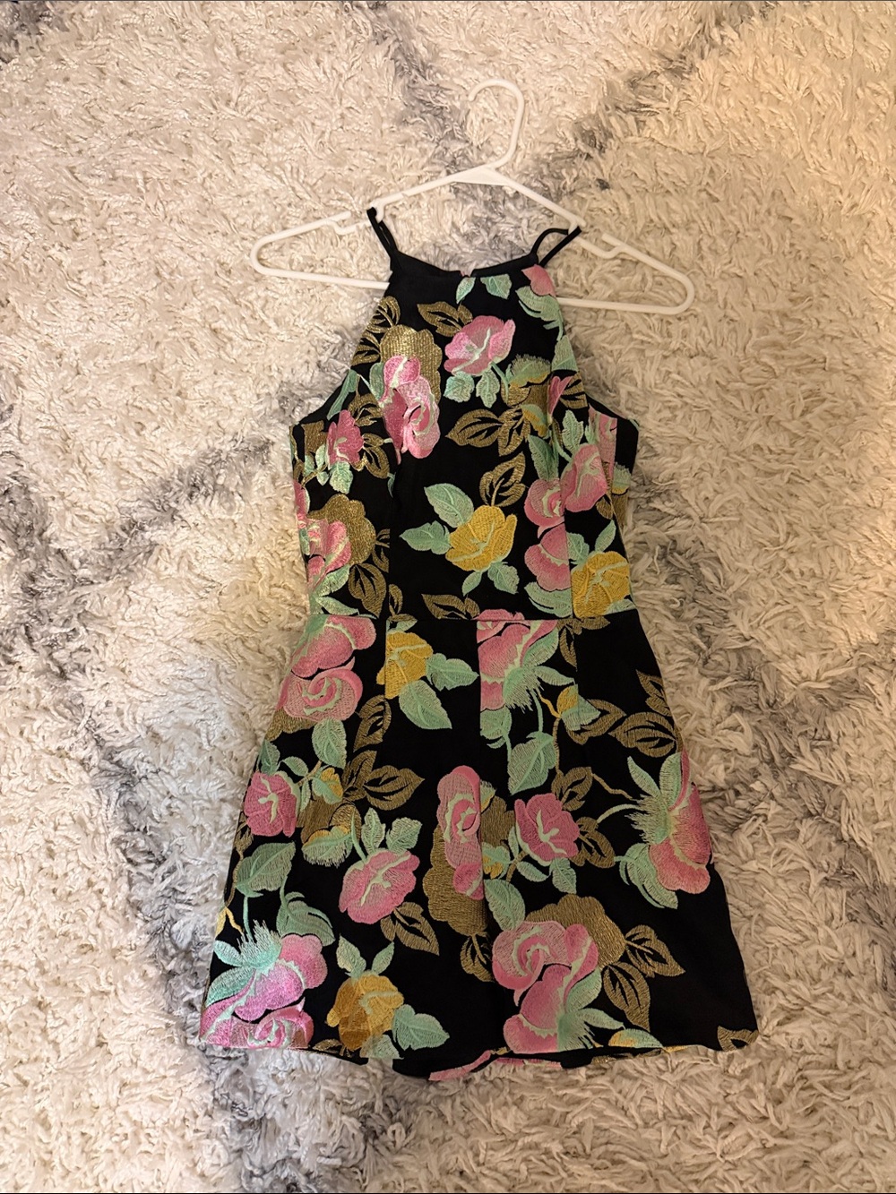 Romper Dress the Population embroidered floral XS jumpsuit